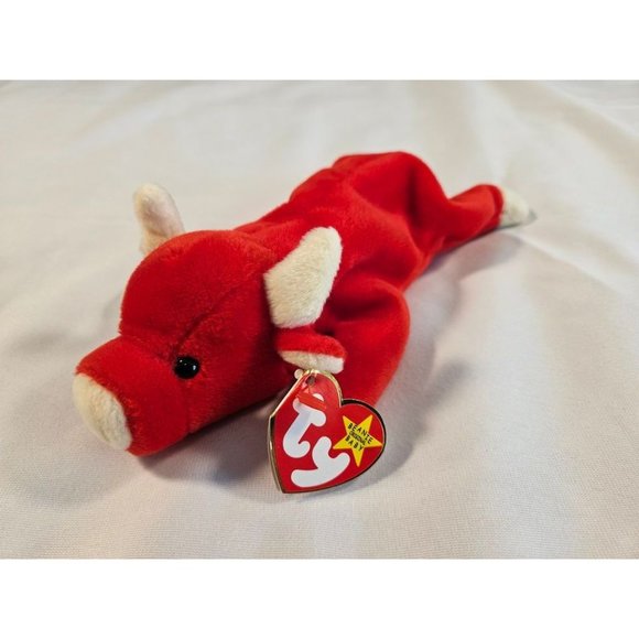 Snort the Bull TY Beanie Baby Plush Toy 1995 NEW WITH TAG - Picture 1 of 6